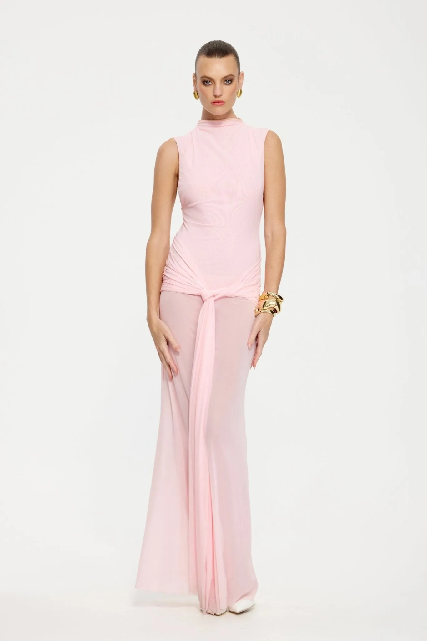 Roza Maxi Dress - Petal Pink