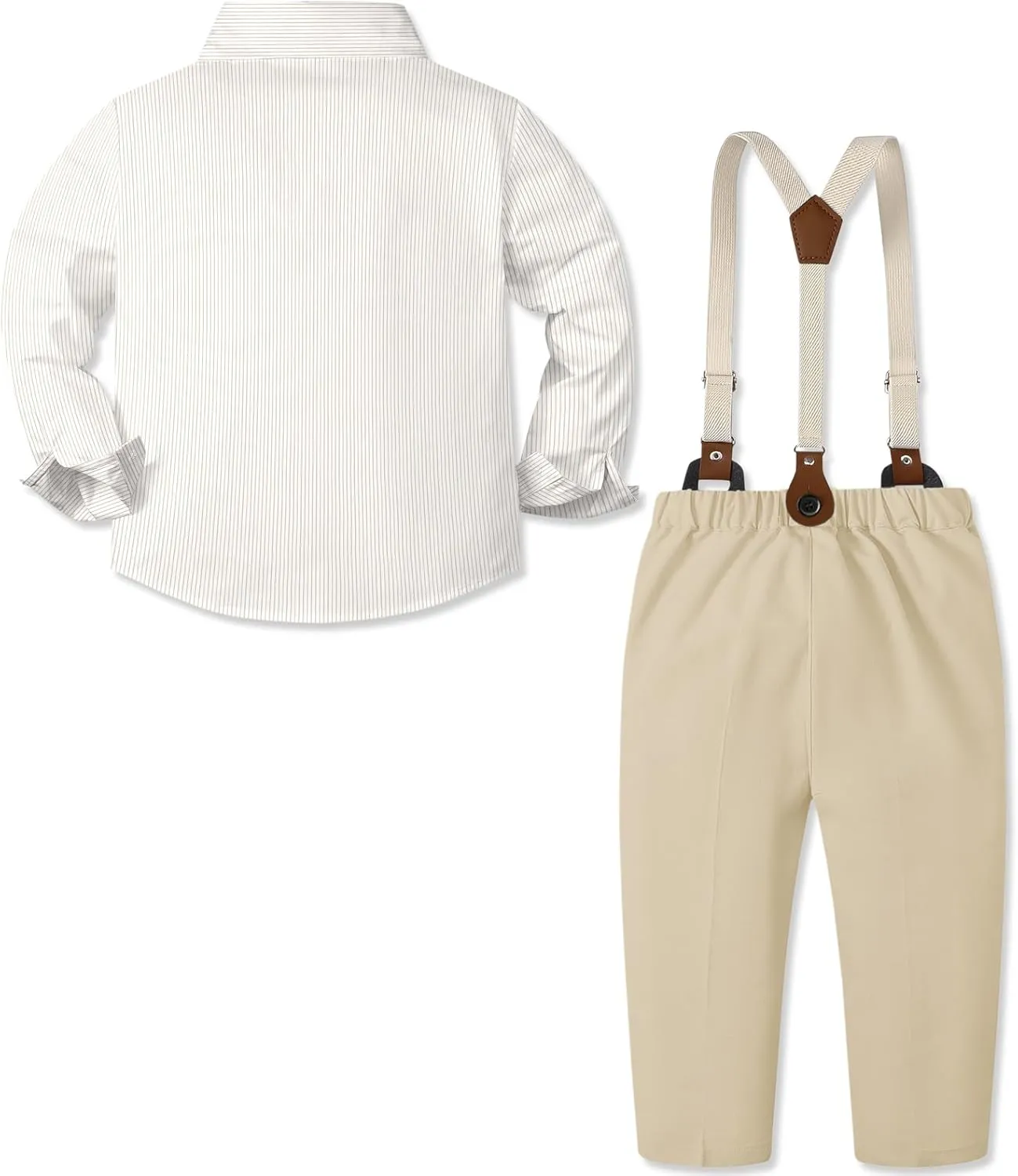 SANGTREE Boys' Long Sleeved Two-piece Set With Suspenders Suitable For All Seasons, 3 Months - 14 Years