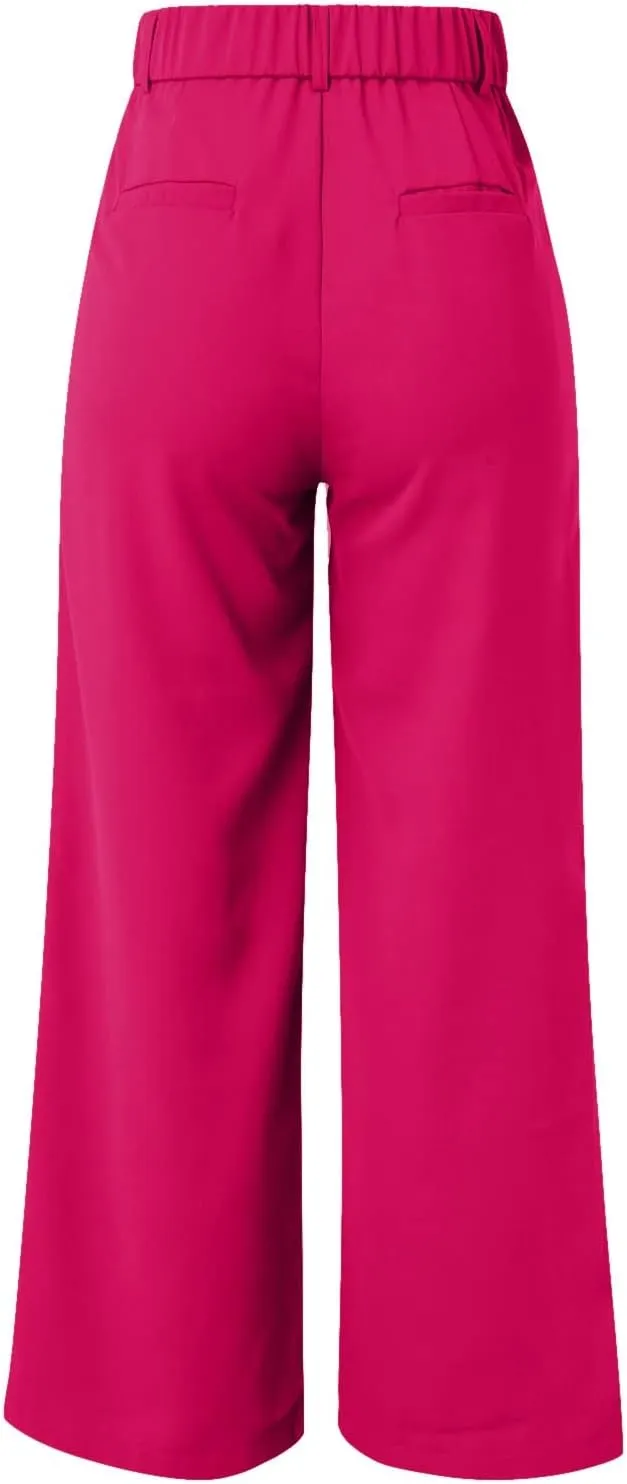Solid Color Summer Capri for Women Casual Summer with Pockets Golf Pants Capri Lightweight Elastic Waist Capris Crop