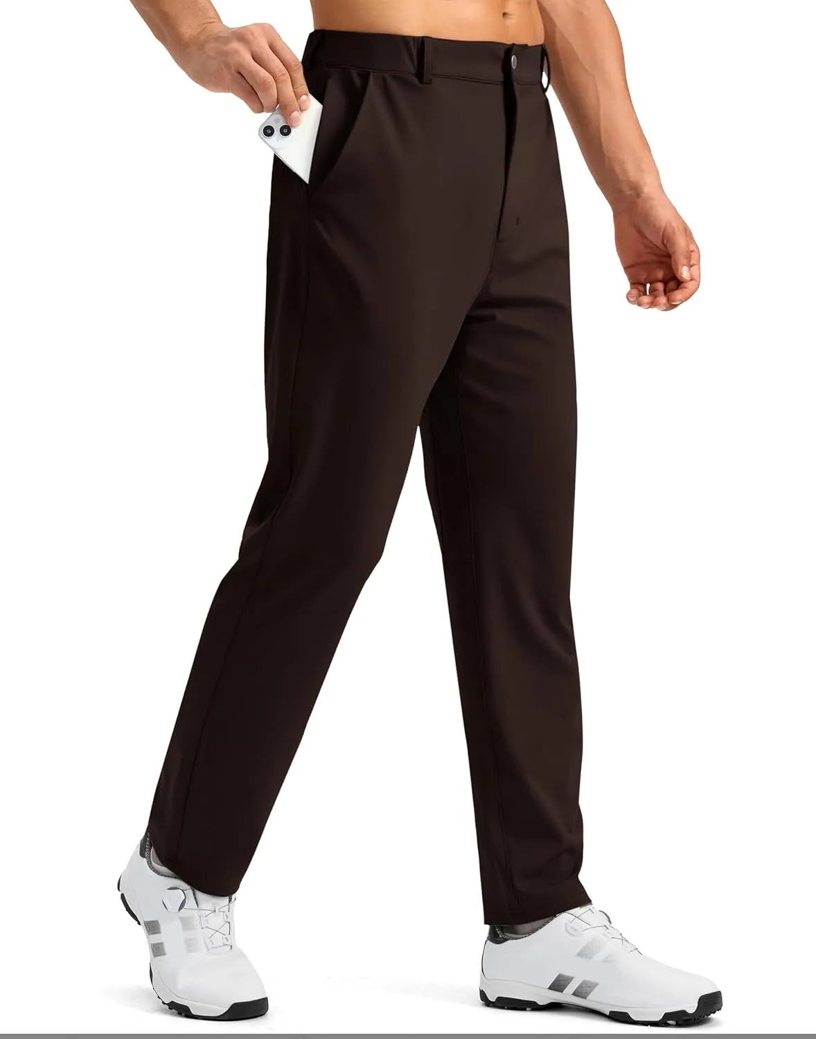 Soothfeel Men's Golf Pants with 5 Pockets Slim Fit Stretch Sweatpants Casual Travel Dress Work Pants for Men