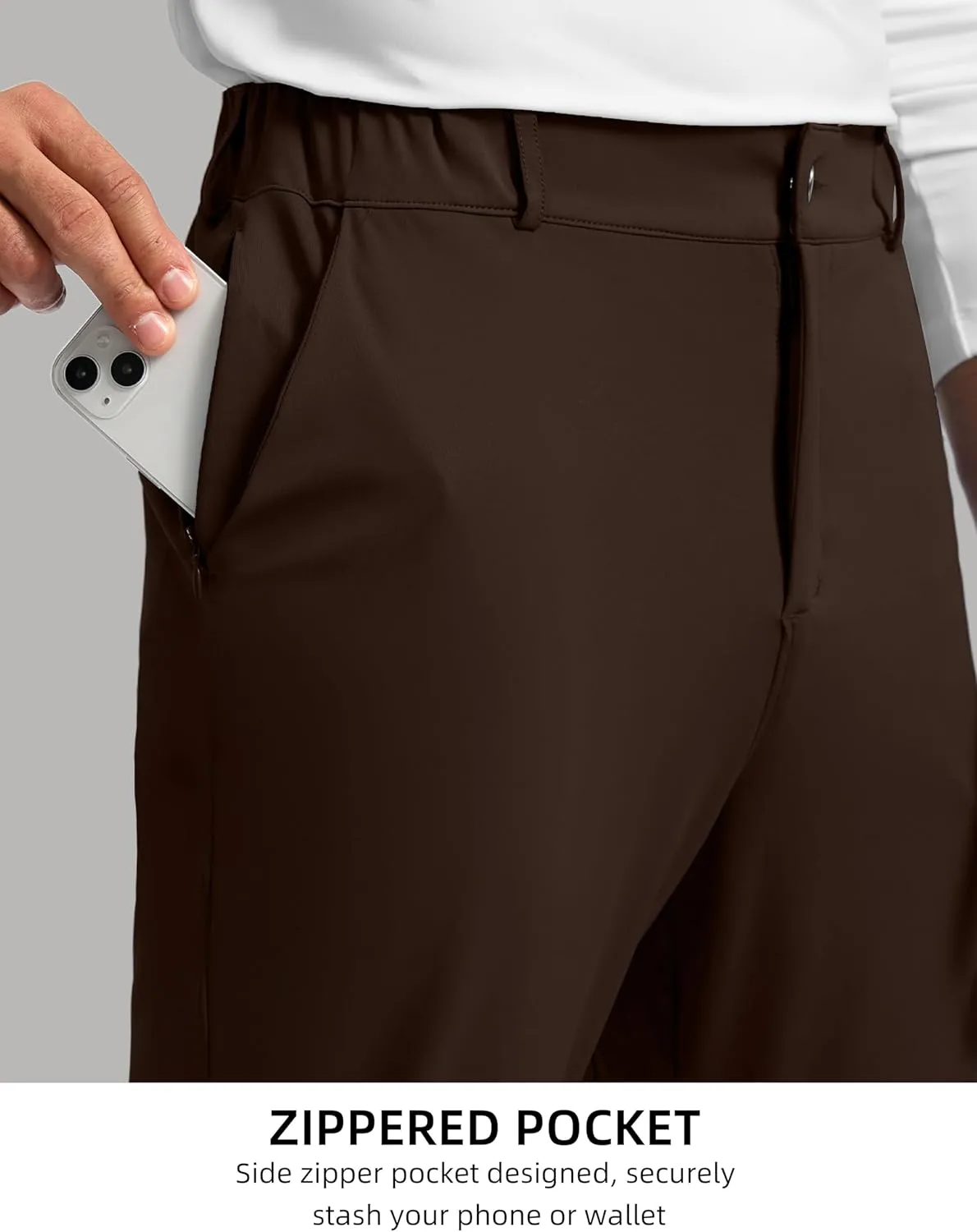 Soothfeel Men's Golf Pants with 5 Pockets Slim Fit Stretch Sweatpants Casual Travel Dress Work Pants for Men