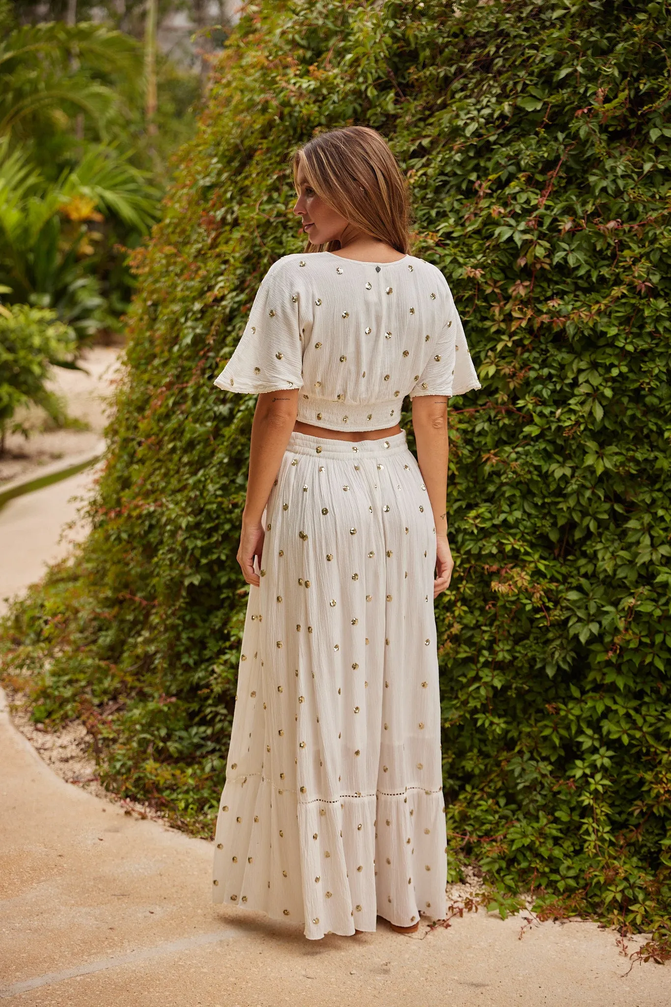 Sunshine Dot Maxi Skirt