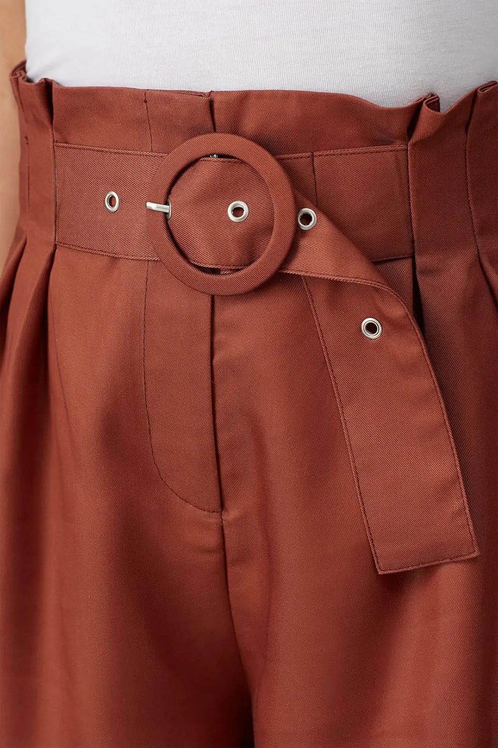 Sweet Baby Jamie Rent The Runway Pre-Loved Rust Pleated Pants
