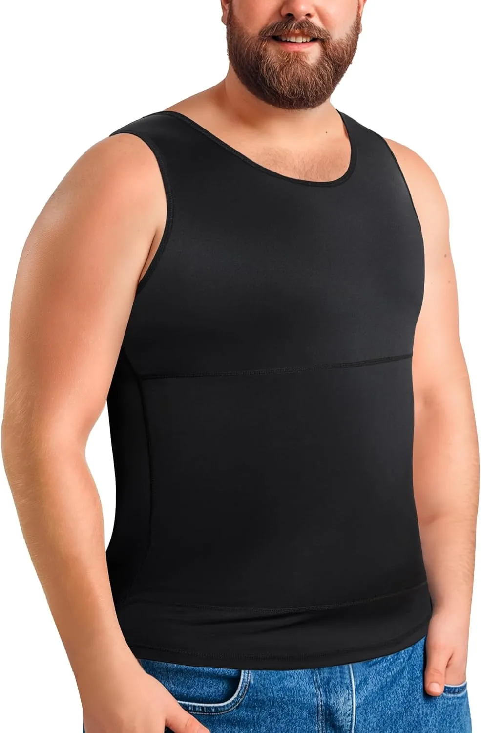 TAILONG Mens Compression Shirt Body Shaper Slimming Undershirt Vest Compression Tank Top Ekko Beaters