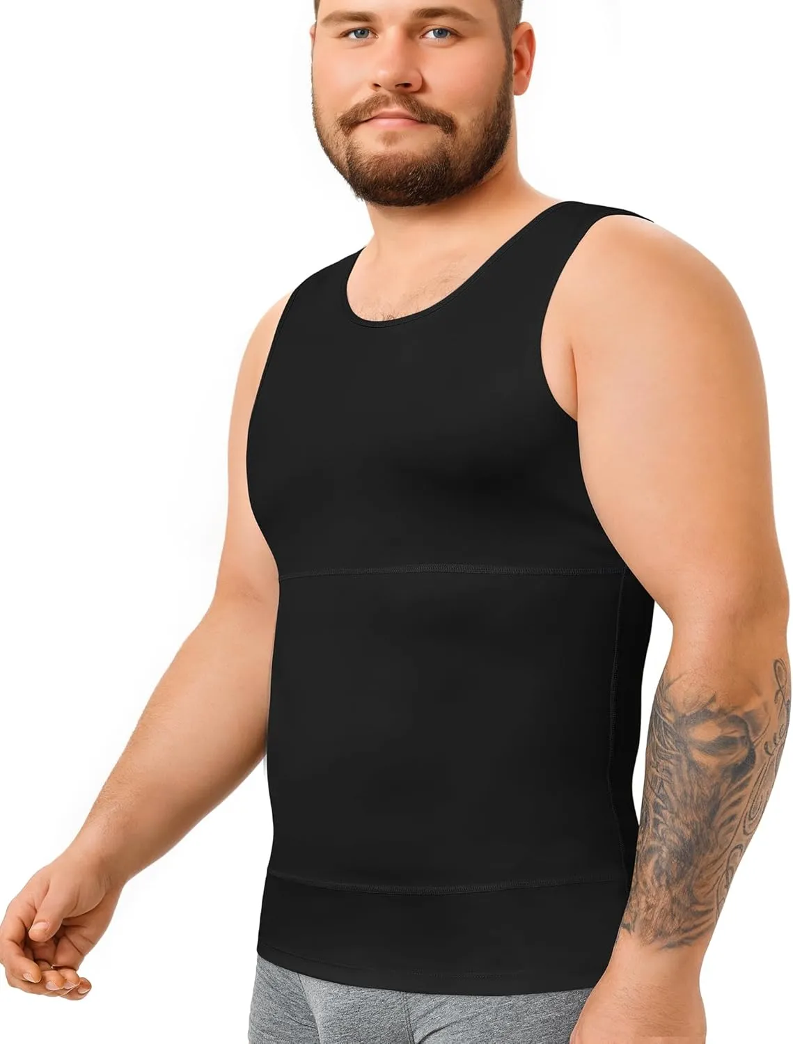 TAILONG Mens Compression Shirt Body Shaper Slimming Undershirt Vest Compression Tank Top Ekko Beaters
