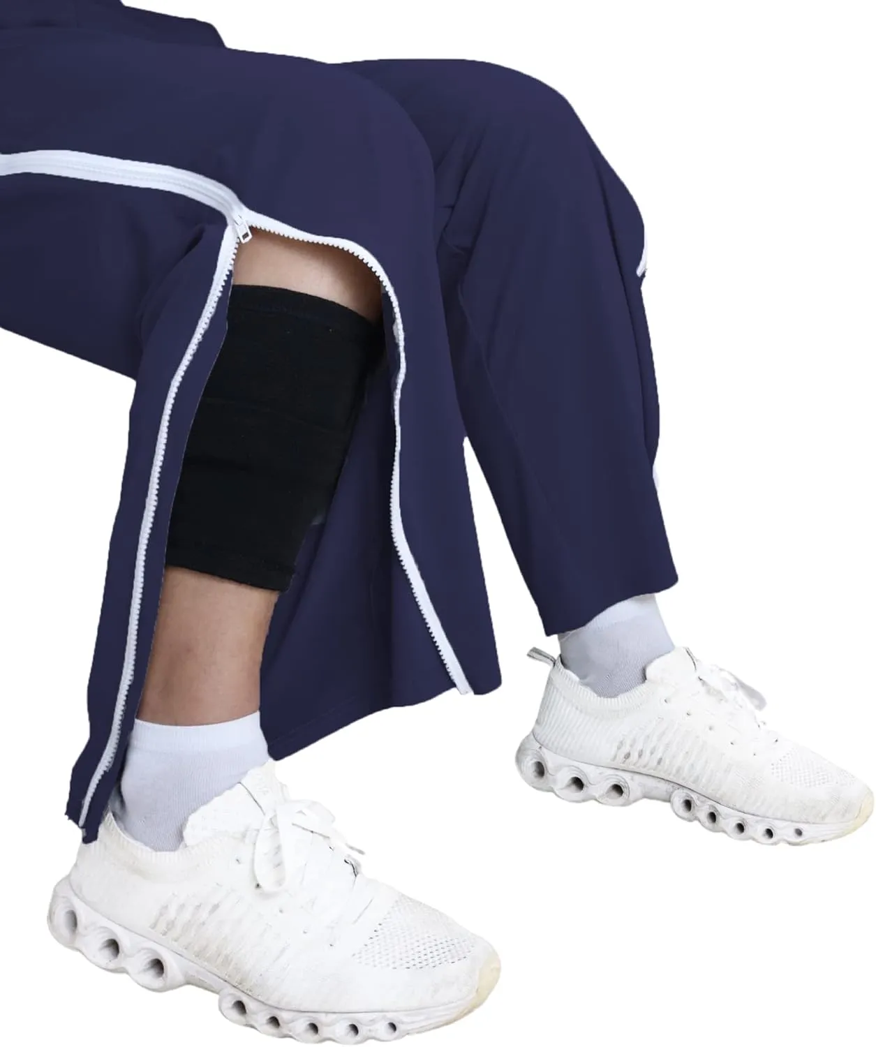 Tear Away Pants for Men Side Zipper Lightweight Pants Zip Leg Sweatpants Breakaway Post Surgery Recovery Zipper Pants