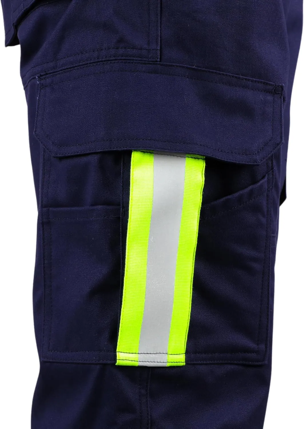 TICOMELA FR Pants High Visibility Cargo Pants NFPA2112 7.5oz Hi-Vis Flame Resistant Elastic Waist Pants