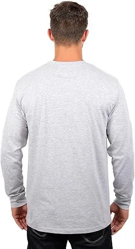 Ultra Game NBA Official Men’s Super Soft Supreme Long Sleeve T-Shirt - Unisex, Houston Rockets, Heather Gray|Houston Rockets