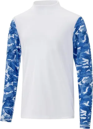 UPF 50  Boys Rash Guard Long Sleeve Thumb Hole UV Sun Protection Swim Shirt for Kids Quick-Dry SPF Fishing Shirts