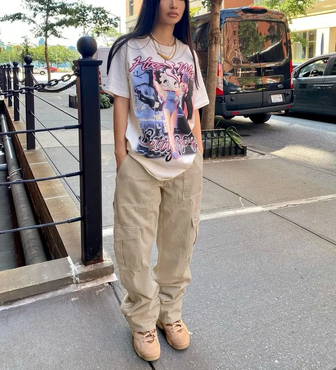 Viatabuna Women's High Waist Straight Leg Y2K Streetwear Cargo Pants Baggy Boyfriend Jeans with Pocket
