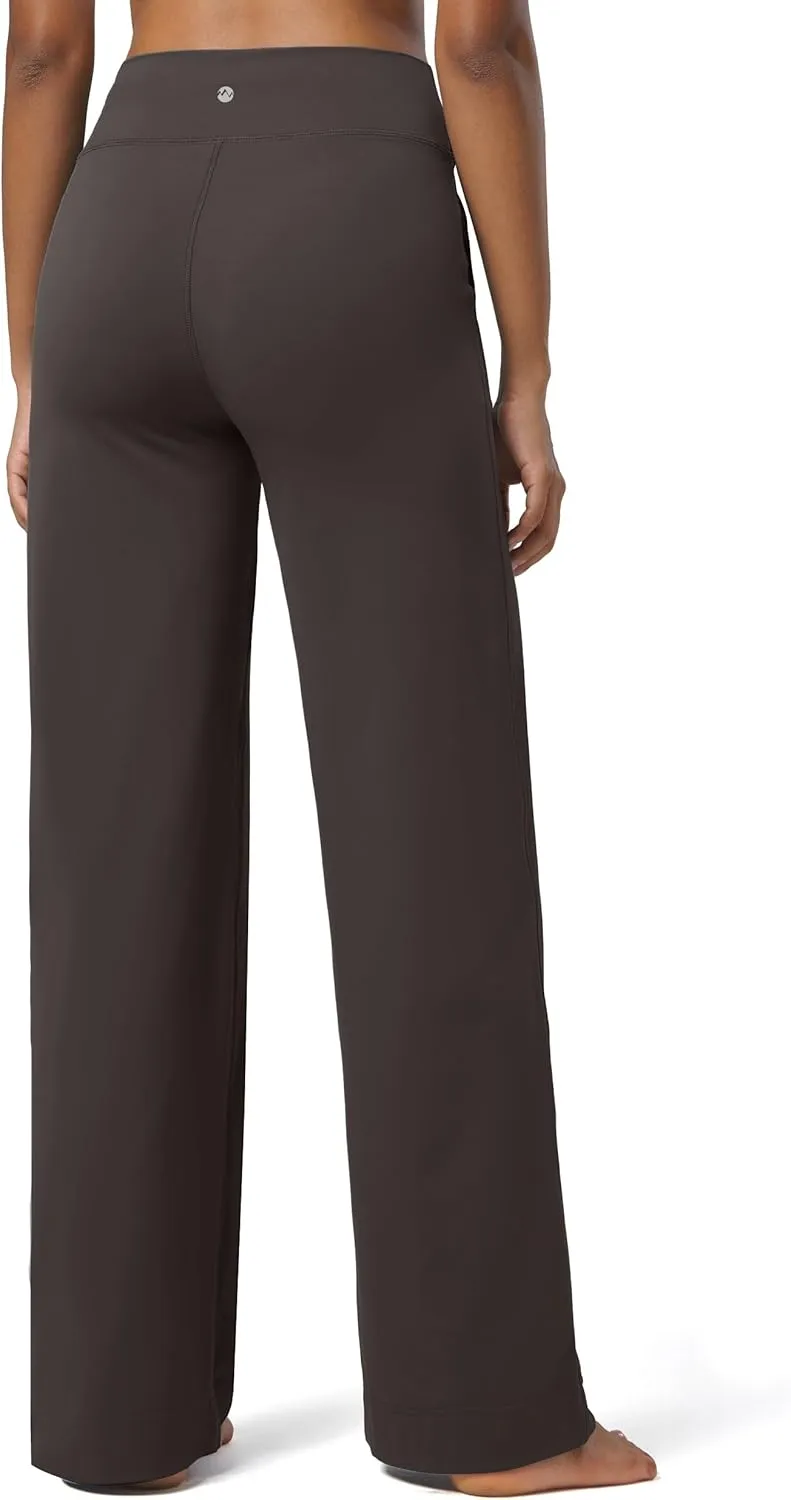 Willit Women's Wide Leg Pants Yoga Pants with Pockets High Waist Stretch Casual Lounge Comfy Pants 29" 31"