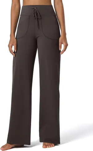Willit Women's Wide Leg Pants Yoga Pants with Pockets High Waist Stretch Casual Lounge Comfy Pants 29" 31"