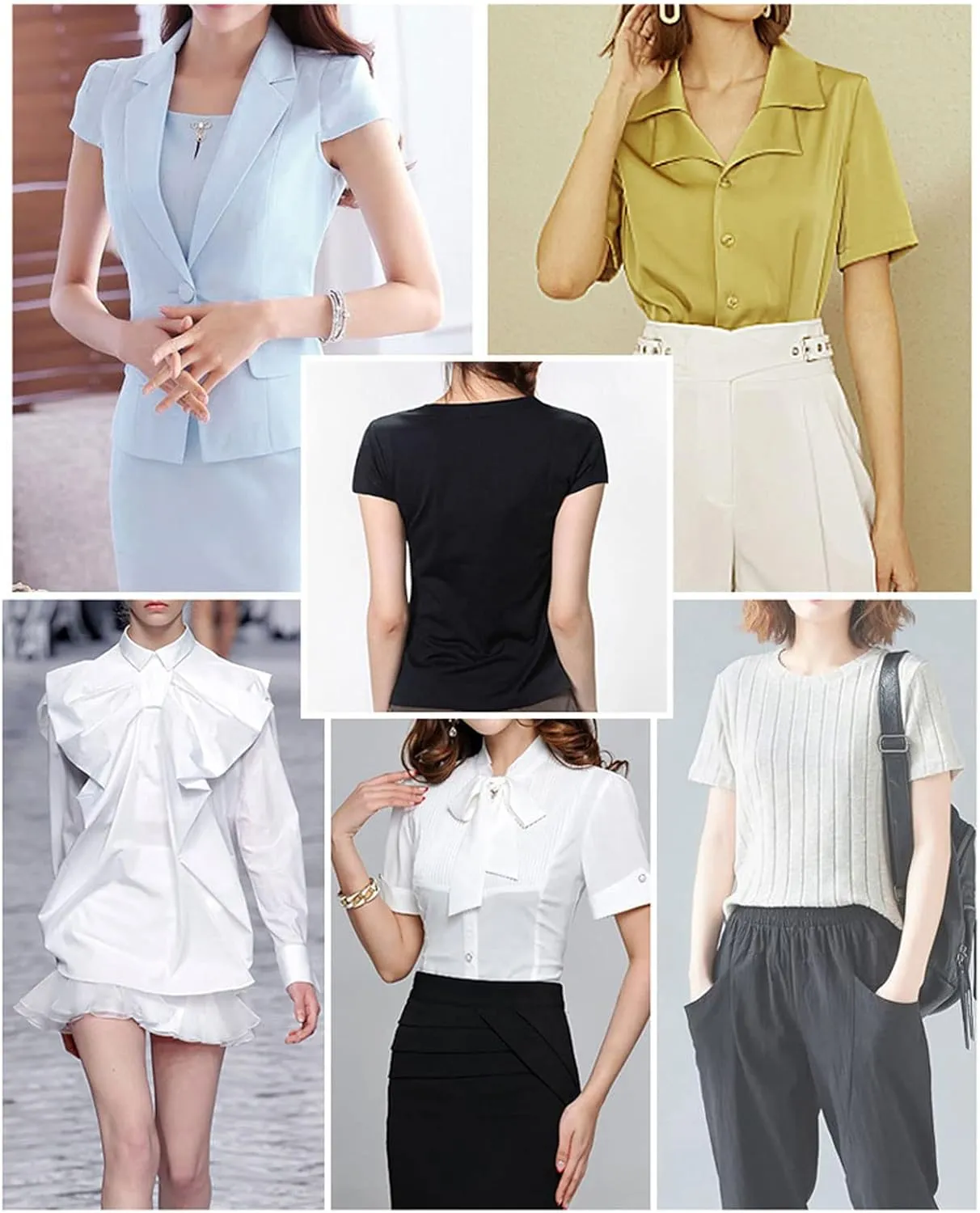 Womens 2 in 1 Built-in Shoulder Pad Vest V Low Neck Shoulder Shirt Undershirt Tank(M,White)