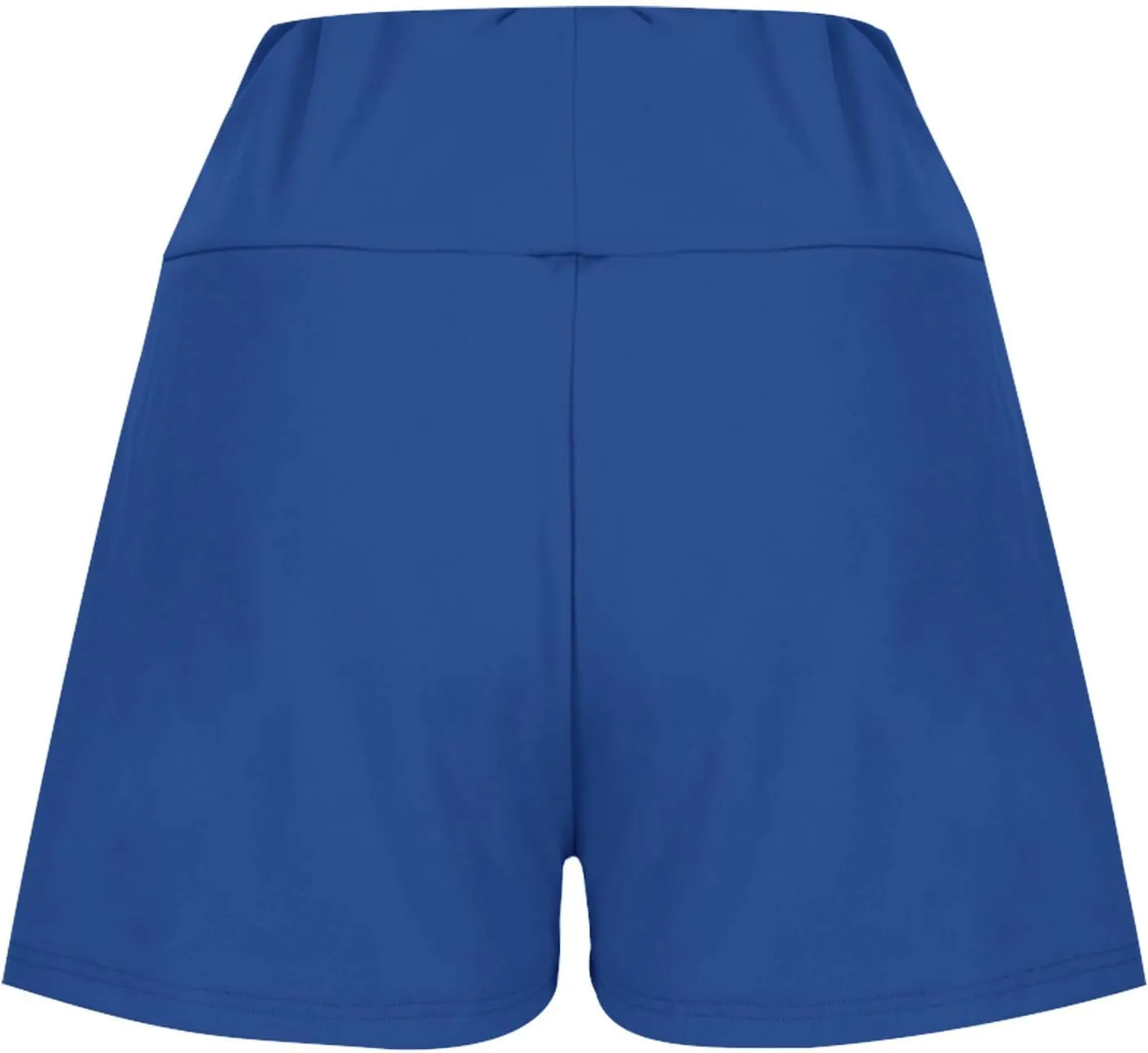 Women's 2 in 1 Lined Trendy Short Solid Color High Waisted Pant Loose Fit Stretch Trouser Elastic Comfy Shorts