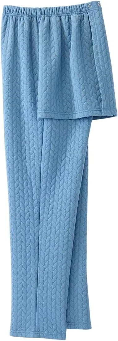 Womens Assisted Dressing Adaptive Open-Back Tracksuit Pants