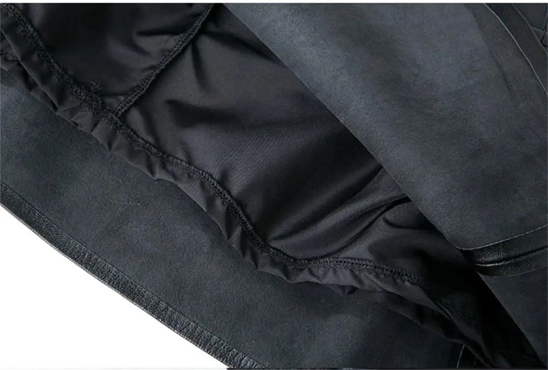 Womens Autumn Winter Leather Midi Skirt Loose High Waist Bow Belt Retro Red Pleated A-Line Skirt