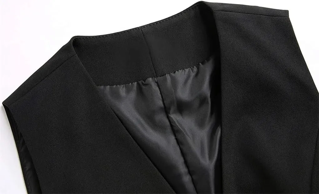 Women's Formal 4 Button V-Neck Business Dress Suit Vest Waistcoat Women's Vest