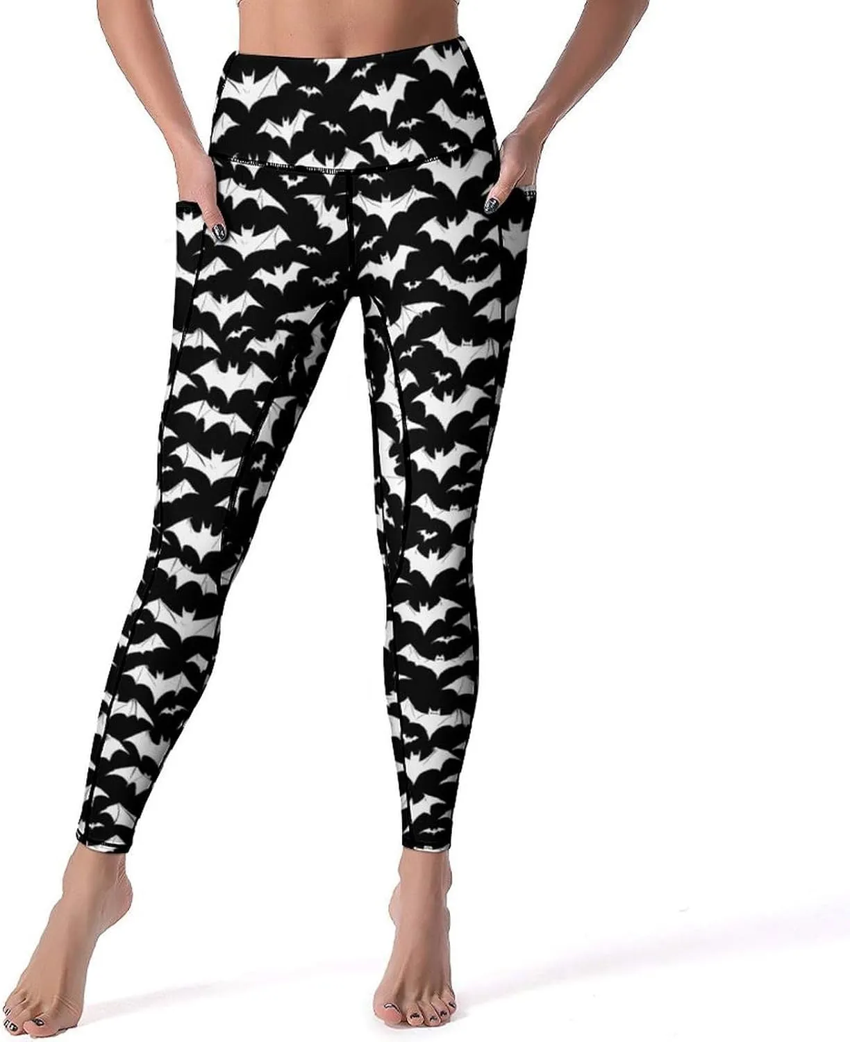 Women's High Waist Tummy Control Yoga Pants with Pockets Workout Leggings