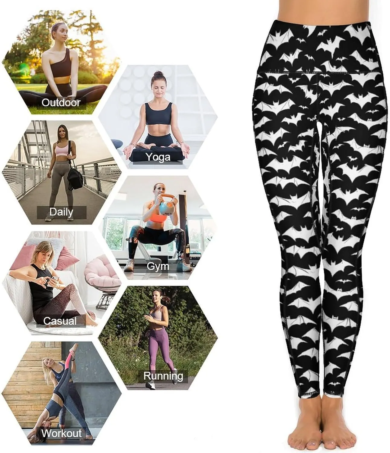 Women's High Waist Tummy Control Yoga Pants with Pockets Workout Leggings