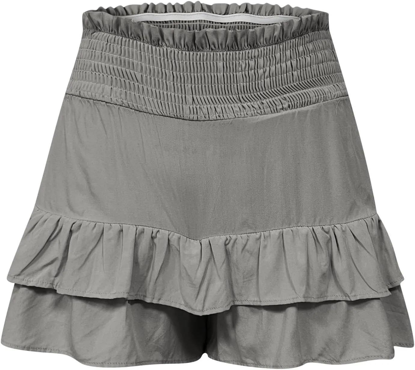 Women's High Waisted Pleated Skirts Boho Ruffle Tiered Shorts Beach Vacation Short Summer Comfy Flowy Skirt