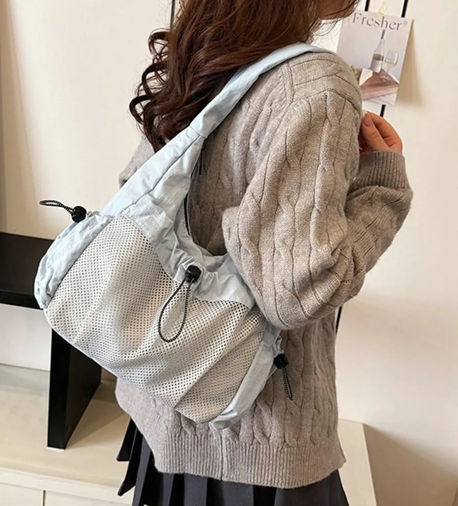 Womens Nylon Shoulder Bag Purse 2025 Trendy Lightweight Hobo Bag Soft Large Commute Tote Handbags for Travel Vacation