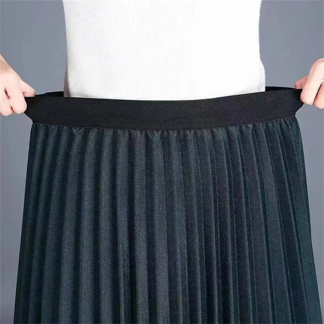 Women's Skirt Spring Female Fashion Floral Loose Elegant Vintage Lace High Waist Midi Skirts