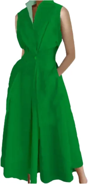 Womens Sleeveless Floral Dresses with Pockets Tank V Neck Casual Loose Maxi Dress for Women 2024