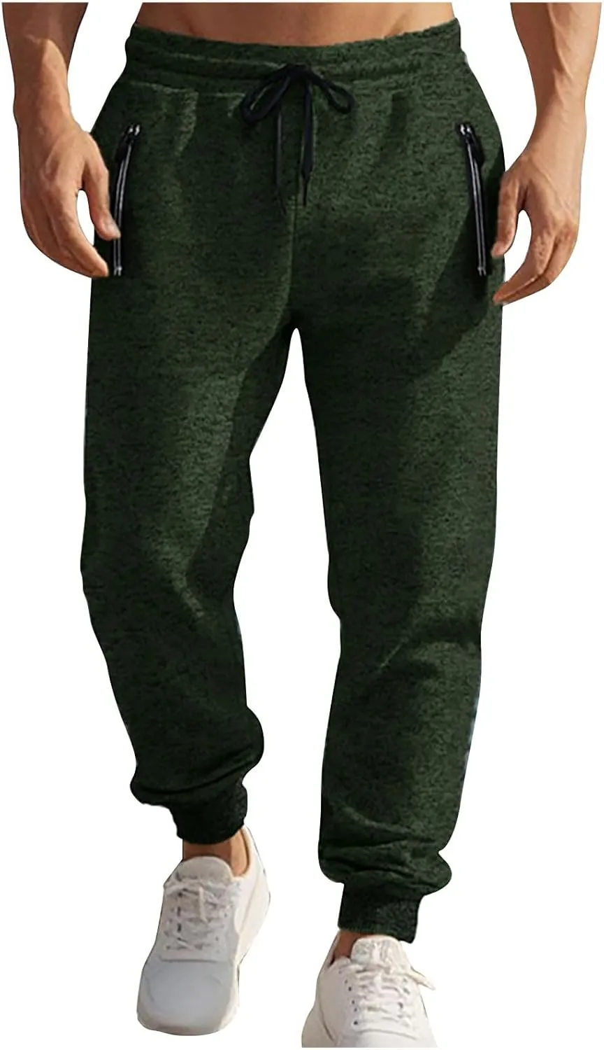 Work Pants for Men Drawstring Athleic Sport Outdoor Sweatpants with Pockets Trendy 2025 Spring Elastic Waist Pants