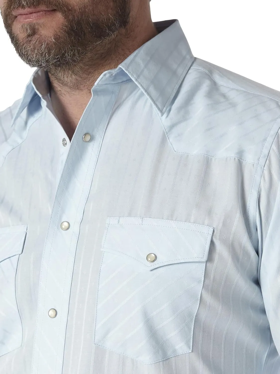 Wrangler Men's Sport Western Two Pocket Long Sleeve Snap Shirt