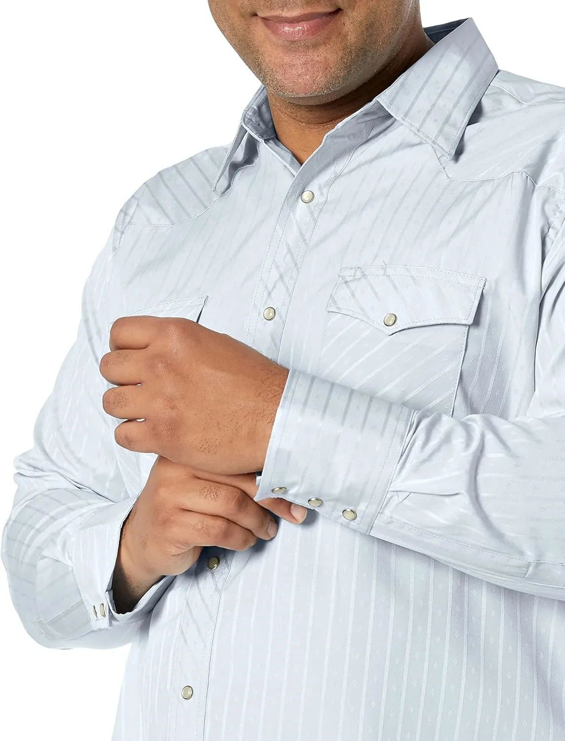 Wrangler Men's Sport Western Two Pocket Long Sleeve Snap Shirt