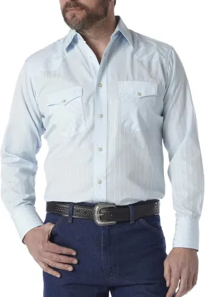 Wrangler Men's Sport Western Two Pocket Long Sleeve Snap Shirt