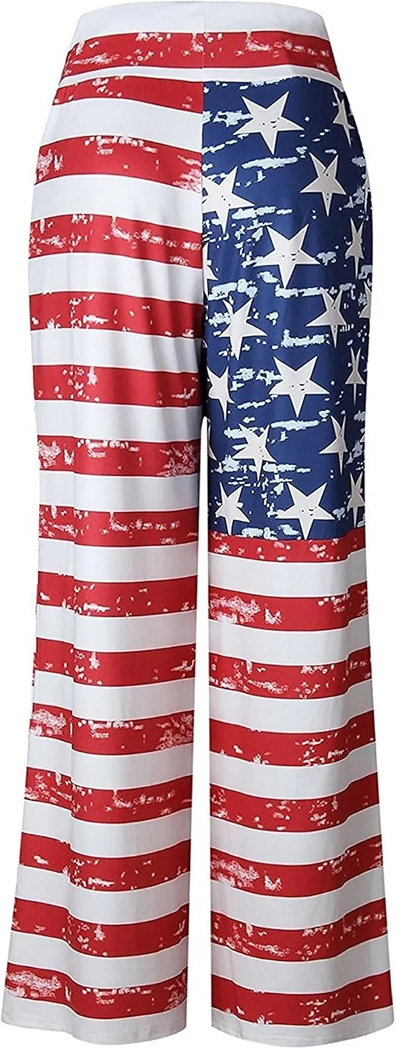 X-Image Women's Comfy Pajama Lounge Pants Floral Print Drawstring Jogger Wide Leg Athletic Pants