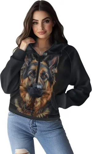 Yzaoxia Women's Hoodies Half Zip Sweatshirt Oversized Pullover Top